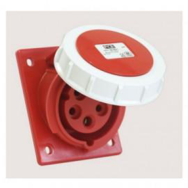 F4152- 6F78 : Ổ cắm gắn âm kín nước dạng nghiêng 16A, 5P, 400V, 6H - IP 67 - NANOCO