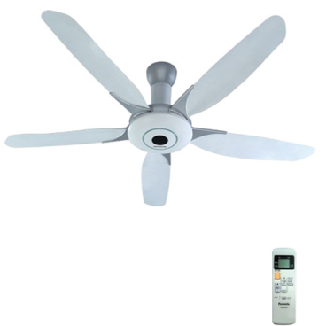F‑60WWK: Quạt trần 5 cánh Panasonic  - ĐK cánh: 1500mm - Chiều dài ti: 291mm hoặc 196mm - Remote