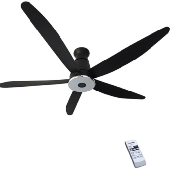 F‑60XDN: Quạt trần 5 cánh Panasonic màu đen - ĐK cánh: 1500mm - Chiều dài ti: 288mm - Remote