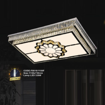 CODE: F8010/1150F: Đèn áp trần chữ nhật LED - KT: L1150mm x W750mm - Đèn LED 320W ánh sáng đổi màu