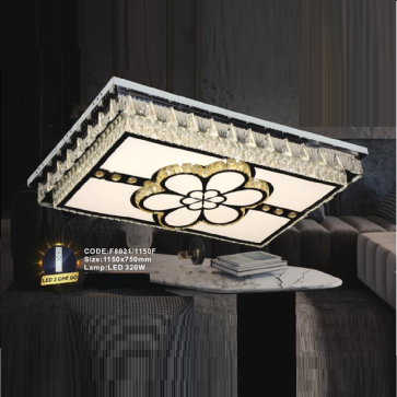 CODE: F8021/1150F: Đèn áp trần chữ nhật LED - KT: L1150mm x W750mm - Đèn LED 320W ánh sáng đổi màu