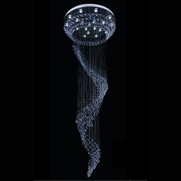 HF -  FT 9011:  Đèn thả dây hạt Phale - 368 hạt Phale -  KT: Ø850mm x H2400mm - Đèn LED 76W ánh sáng đổi 3 màu - Remote