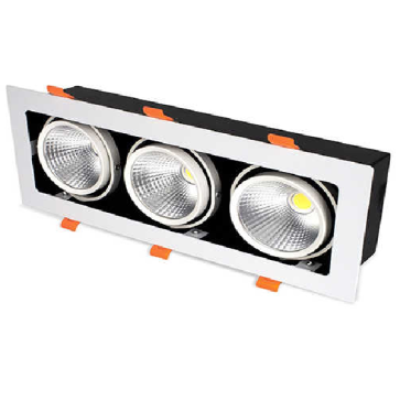 GL-3*10SS-V334-V/TT/T: Đèn LED âm trần 3 bóng chiếu điểm 3x10W - KT: 325mm x 127mm x H75mm -  Lỗ Khoét : 310mm x 110mm - Ánh sáng: vàng/trung tính/trắng