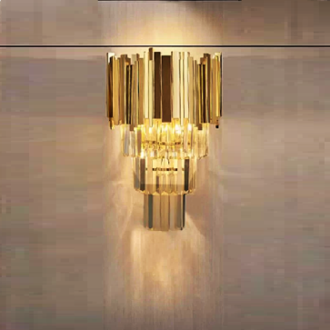 LH - GT - 877C - 19:  Đèn gắn tường Phale, thân xi màu đồng, thanh Phale  - KT: L290mm x H300mm - Bóng đèn E14 x 1 bóng