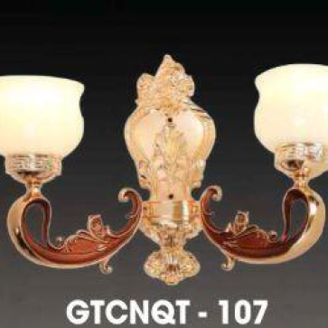 GTCNQT - 107: Đèn tường 2 bóng, thân hợp kim, KT: N350mm*H350mm