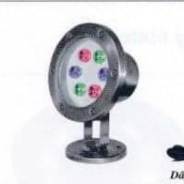 HB 6W - Đèn pha LED vỏ INOX đặt dưới nước/ trên bờ 6W - ánh sáng đổi 3 màu  - EUR