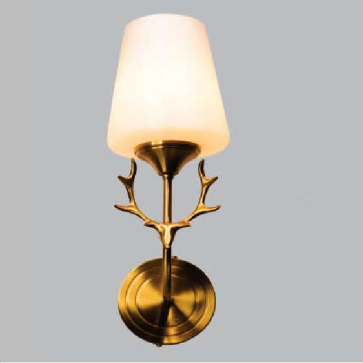 VE - V - 6064/1: Đèn gắn tường đồng, 1 bóng - KT: L150mm x H390mm - Đèn chân E27 x 1 bóng