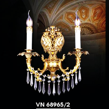 HF - VN 68965/2: Đèn vách nến đôi - KT: Ø280mm x H340mm - Đèn chân E14 x 2 bóng