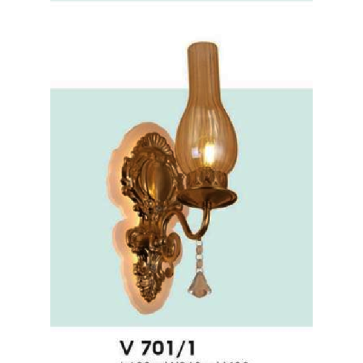 HF - V 701/1: Đèn gắn tường 1 bóng, chao đèn dầu  - KT: L160mm x W210mm x H420mm - Đèn E27 x 1 bóng