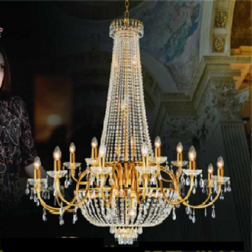 HF- CFL 3521/18: Đèn chùm phale nến - KT: Ø1200mm x H1600mm - Bóng đèn E14 x 31 bóng