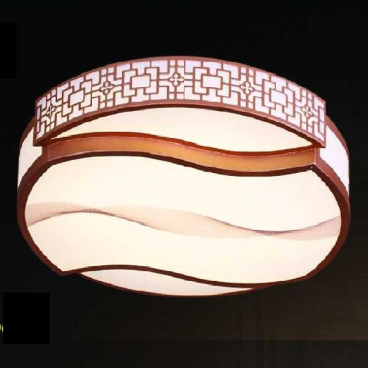 HF - OTG 22: Đèn ốp trần gỗ - KT: Ø500mm*H100mm - Đèn LED 80W đổi 3 màu
