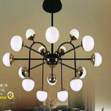 HF - TL 8035/16: Chùm LED 16 bóng LED 128W đổi 3 màu , KT: Ø800mm*H400mm