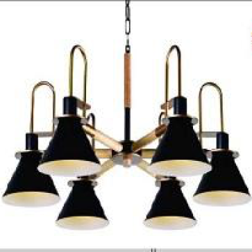 HF - TNT 216/6 Đ: Đen chùm 6 tay chóa sơn đen, KT: Ø810mm*H800mm