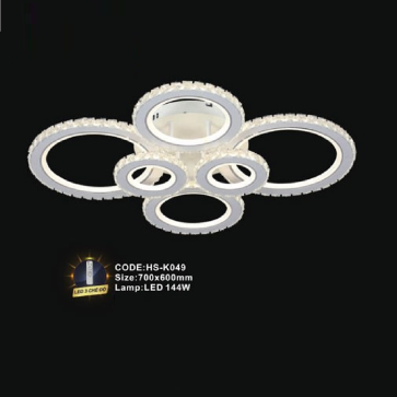 CODE: HS - K049: Đèn áp trần LED Mica - KT: 700mm x600mm - Đèn LED 144W ánh sáng đổi 3 màu