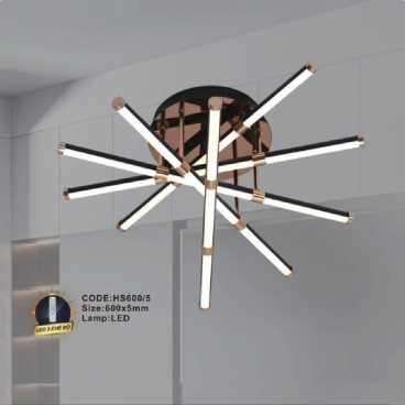CODE: HS 600/5: Đèn áp trần LED - KT: 600 x 5mm - Đèn LED đổi 3 màu