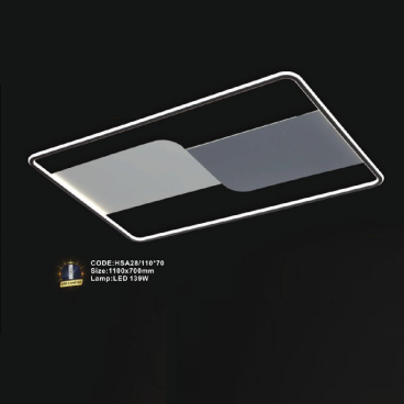 CODE: HSA28/110*70: Đèn áp trần vuông LED - KT: L1100mm x W700mm - Đèn LED 139W ánh sáng đổi 3 màu