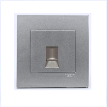 KB31RJ5E_AS: Bộ ổ cắm mạng Cat5e đơn, màu xám bạc