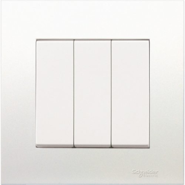 KB33_WE_G19: Bộ 3 contac 2 chiều 16AX,  màu trắng