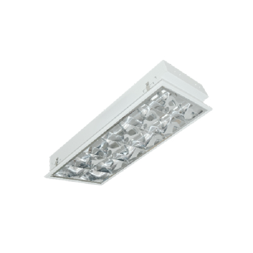 LCA209: Máng đèn phản quang âm trần 2 bóng - KT: L605mm x W300mm x H93mm - Đèn LED T8 2x9W - 1 chế độ ánh sáng (vàng/trắng)