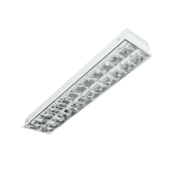 LCA218: Máng đèn phản quang âm trần 2 bóng - KT: L1215mm x W300mm x H93mm - Đèn LED T8 2x18W - 1 chế độ ánh sáng (vàng/trắng)