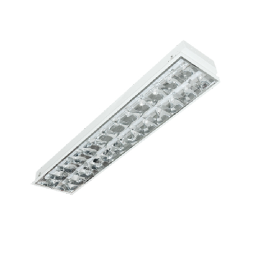 LCA218: Máng đèn phản quang âm trần 2 bóng - KT: L1215mm x W300mm x H93mm - Đèn LED T8 2x18W - 1 chế độ ánh sáng (vàng/trắng)