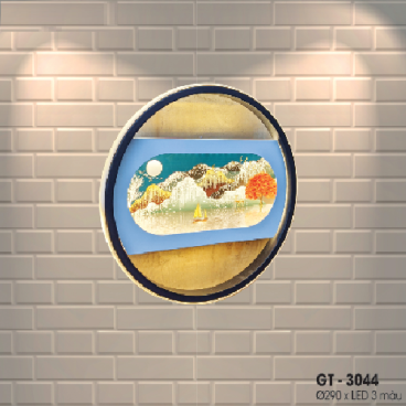 LH - GT - 3044: Đèn gắn tường LED - KT: Ø290mm - Đèn LED đổi 3 màu