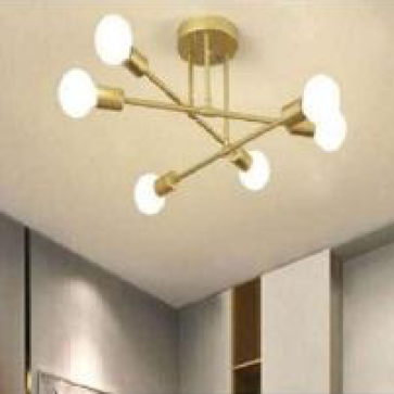 LH - THCN 106 -21: Đèn chùm 6 bóng,  KT: Ø650mm*H200mm 