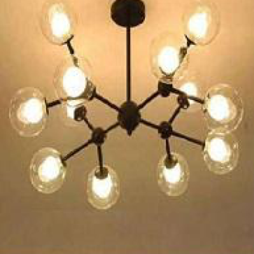 LH - THCN 107A-18: Đèn chùm bi 12 bóng,  KT: Ø650mm*H350mm ( chưa bao gồm ty)