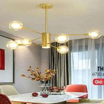 LH - THCN 263: Đèn chùm bi LED G9*6 bóng, KT: Ø750mm*H500mm