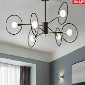 LH - THCN 59-21: Chùm 6 tay, KT: W750mm*H450mm, Đèn E27*6 bóng tính riêng
