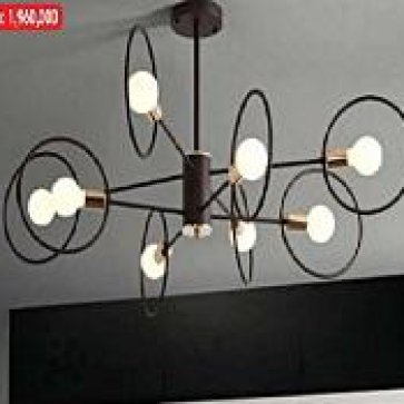 LH - THCN 60-21: Chùm 8 tay, KT: W850mm*H450mm, Đèn E27*8 bóng tính riêng