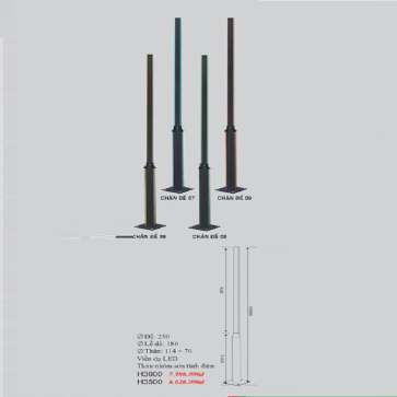 Linh kiện đèn trụ 3