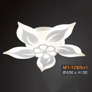 VE -  MT-175/5+1: Đèn áp trần LED 5 cánh - KT: Ø630mm x H100mm - Đèn LED đổi 3 màu