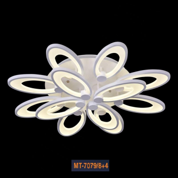 VE -  MT - 7079/8+4: Đèn áp trần LED 12 cánh -  KT: Ø700mm x H150mm - Đèn LED đổi 3 màu