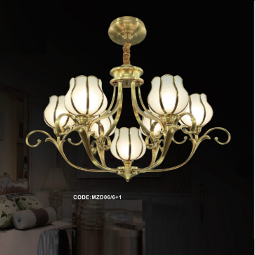 CODE: MZD06/6+1: Đèn chùm 7 tay  - KT: Ø975mm x H640mm - Đèn LED