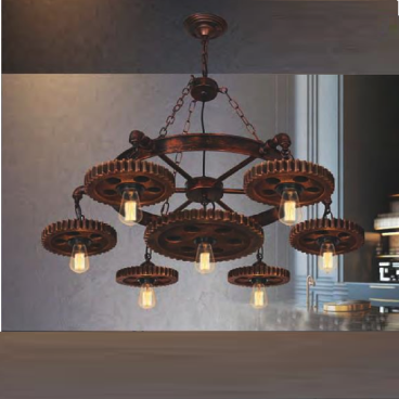 NB 015: Đèn chùm thả Cafe - KT: Ø800mm x H500mm + 400mm -Bóng đèn E27 x 7 bóng