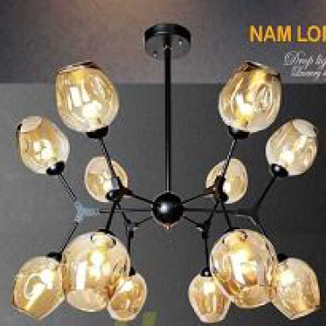 NB 322/12: Chùm 12 chao màu trà, KT: Ø900mm*H750mm