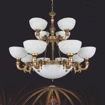 NC 1106/12: Đèn chùm 12 tay -  KT: Ø1000mm x H800mm + 600mm - Bóng đèn E27 x 15 bóng