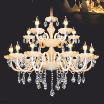 NC 141/12+6: Đèn chùm nến 18 tay - KT: Ø930mm x H900mm + 500mm - Đèn nến chân E14 x 18 bóng