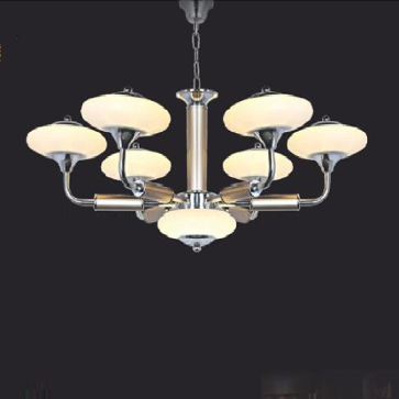 NC 145/6: Đèn chùm LED 6 tay  -  KT: Ø700mm x H300mm + 500mm - Đèn LED 7 W x 7 bóng đổi 3 màu