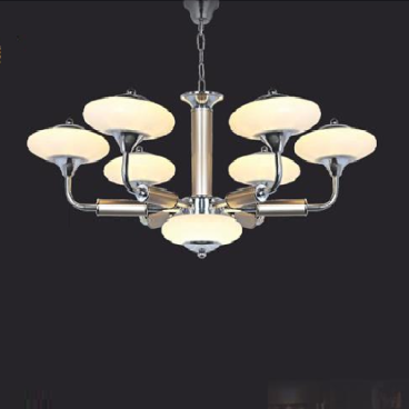 NC 145/6: Đèn chùm LED 6 tay  -  KT: Ø700mm x H300mm + 500mm - Đèn LED 7 W x 7 bóng đổi 3 màu