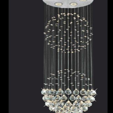 NC 4006: Đèn thả dây hạt Phale - 84 hạt Phale - KT: Ø400mm x H1000mm - Đèn LED 3W*5 bóng đổi 3 màu