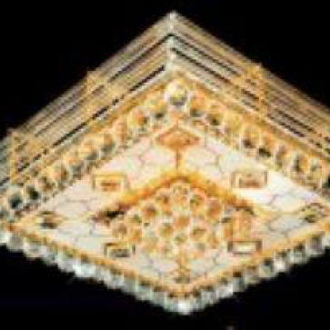 NL - NC 8018: Áp trần - KT: ❑ 650mm*H250mm - Đèn E14*12 bóng ( tính riêng) + LED đổi 3 màu