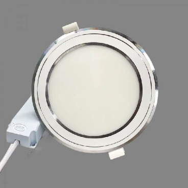 NSD09CS110: Đèn LED âm trần viền bạc 9W đổi màu - KT: Ø122mm x H22mm - Lổ khoét: Ø110mm - Ánh sáng đổi màu (3000K/4000K/6500K)
