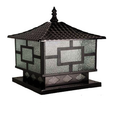 NVT - 103: Đèn gắn đầu trụ - KT: 400mm x 400mm x H440mm - Bóng đèn E27 x 1