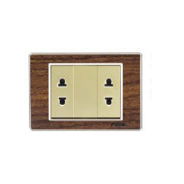 NONA - G02C: Bộ ổ cắm đôi 2 chấu - 16A-250V