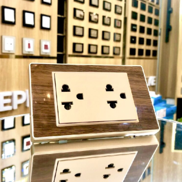 Bộ ổ cắm đôi 3 chấu