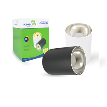 OBR - 10SS - D95 - V/TT/T : Đèn LED ống bơ (vỏ đen/trắng) gắn nổi 10W - KT: Ø95mm x H120mm - Ánh sáng vàng/trung tính/trắng