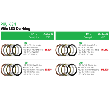 BD-24/SL: Phụ kiện viền bạc đèn LED đa năng 24W