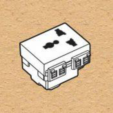 S18CCUAMT - ổ cắm đa năng có màn che Size M 16A